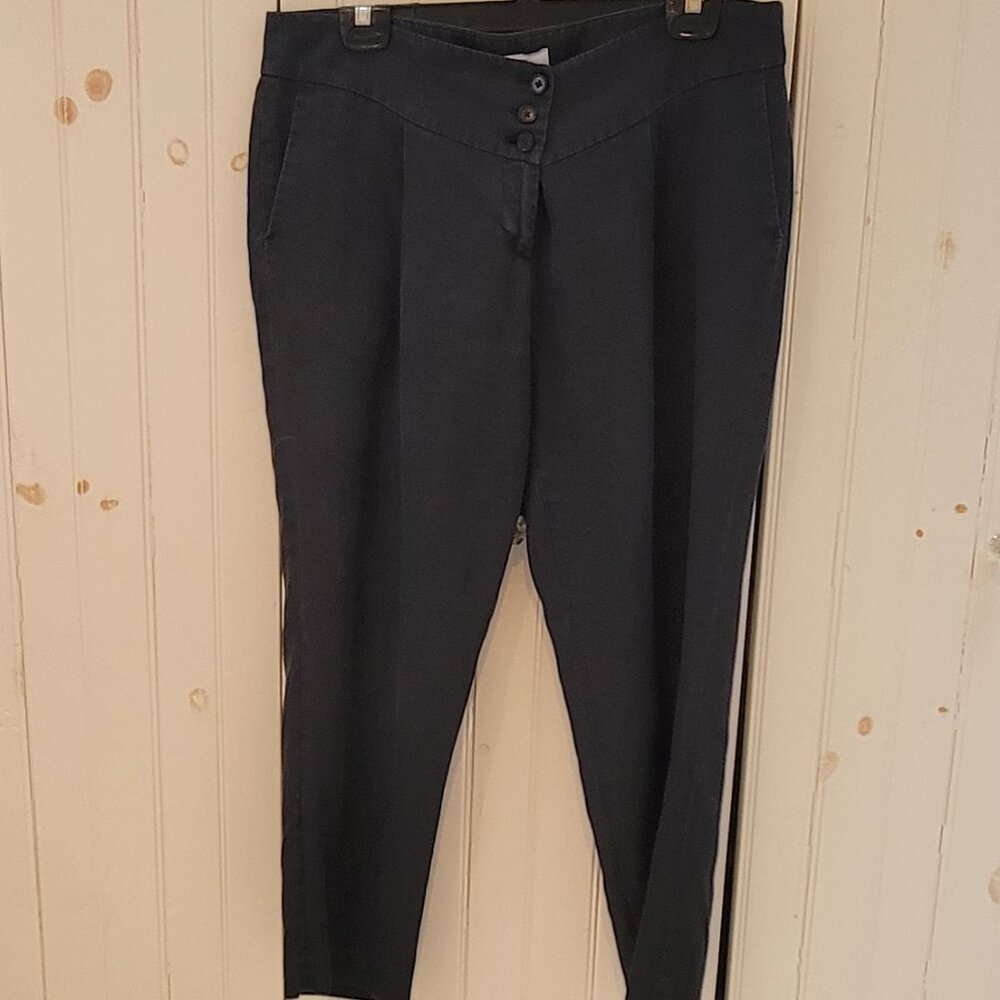 Loft Black Linen Pants 10